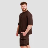 GymBeam Oversized Unstoppable T-shirt Brown - Kolor: Brązowy | Waga: 0,43 g · záber 3