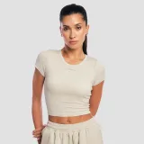 GymBeam Women‘s Aura Cropped T-Shirt Grey - Rozmiar: XL | Kolor: Szary | Waga: 0,183 g | Opakowanie: 80 · záber 1