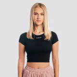 GymBeam Women‘s Aura Cropped T-Shirt Black - Rozmiar: M | Kolor: Czarny | Waga: 0,133 g | Opakowanie: 80 · záber 1