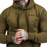 GymBeam Męska bluza z kapturem Athlete Military Green Black - Rozmiar: S | Kolor: Zielony | Waga: 0,45 g | Opakowanie: 25 · záber 2