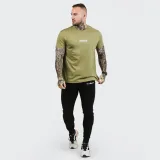 GymBeam Koszulka FIT Olive - Rozmiar: S | Vek: Dorośli | Waga: 0,13 g | Opakowanie: 10 · záber 3