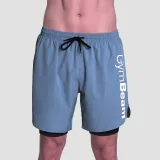 GymBeam 2in1 Shorts Essence Blue - Rozmiar: S | Kolor: Niebieski | Waga: 0,2585 g | Opakowanie: 75 · záber 3
