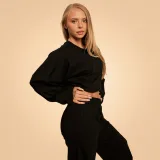 BeastPink Women‘s Bliss Cropped Sweatshirt Black - Rozmiar: XS | Kolor: Czarny | Waga: 0,36 g | Opakowanie: 50 · záber 3