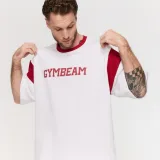 GymBeam Premium Heavyweight Varsity T-Shirt White - Rozmiar: S | Kolor: Biały | Waga: 0,5912 g | Opakowanie: 23 · záber 2