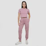 GymBeam Women‘s Agile Cropped T-shirt Woodrose - Rozmiar: L | Kolor: Różowy | Waga: 0,124 g · záber 5