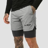GymBeam Men‘s 2in1 Shorts Iron Smoke - Rozmiar: XXL | Kolor: Szary | Waga: 0,28 g | Opakowanie: 85 · záber 2