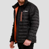 GymBeam Men‘s Puffer Jacket Black/Orange - Rozmiar: XL | Kolor: Czarny | Waga: 0,57 g | Opakowanie: 20 · záber 4