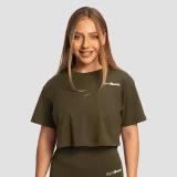 GymBeam Women‘s Limitless Cropped T-Shirt Espresso - Rozmiar: XS | Kolor: Brązowy | Waga: 0,1088 g | Opakowanie: 130 · záber 1