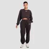 GymBeam Women‘s Aura Cropped Sweatshirt Tee Brown - Rozmiar: S | Kolor: Brązowy | Waga: 0,37 g | Opakowanie: 36 · záber 4