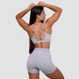 GymBeam Women‘s FIT Shorts Mist Grey - Rozmiar: XXL | Kolor: Szary | Waga: 0,105 g | Opakowanie: 150 · záber 2