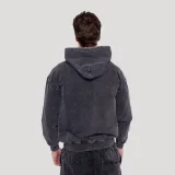 GymBeam Abyss Hoodie Charcoal - Rozmiar: XXL | Kolor: Czarny | Waga: 0,945 g | Opakowanie: 21 · záber 4