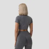 GymBeam Women‘s FLO CropTop Grey - Rozmiar: XL | Kolor: Szary | Waga: 0,15 g | Opakowanie: 50 · záber 4