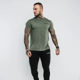GymBeam Koszulka Basic Heather Military - Rozmiar: XXL | Vek: Dorośli | Waga: 0,2 g | Opakowanie: 72 · záber 3