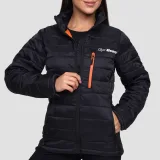 GymBeam Women‘s Puffer Jacket Black/Orange - Rozmiar: S | Kolor: Czarny | Waga: 0,47 g | Opakowanie: 20 · záber 2