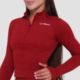 GymBeam Women‘s Ignite Crop Top Dark Red - Rozmiar: XXL | Kolor: Czerwony | Waga: 0,18 g | Opakowanie: 80 · záber 2