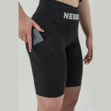 NEBBIA Women‘s High Waist Gym Therapy Biker Shorts Black · záber 3
