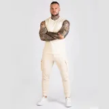 GymBeam Men‘s TRN TankTop Sand - Rozmiar: XXL | Kolor: Béžová | Waga: 0,21 g | Opakowanie: 90 · záber 4