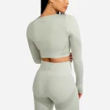 Squat Wolf Sportowy Top Marl Seamless Crop Top Ice - Rozmiar: L | Kolor: Szary | Waga: 0,22 g | Opakowanie: 100 · záber 3