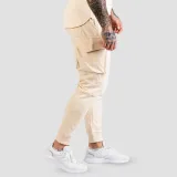 GymBeam Men‘s TRN Joggers Sand - Rozmiar: XXL | Kolor: Béžová | Waga: 0,66 g | Opakowanie: 35 · záber 4