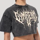 GymBeam Women‘s Abyss Cropped T-shirt Charcoal - Rozmiar: XL | Kolor: Czarny | Waga: 0,1647 g | Opakowanie: 113 · záber 2