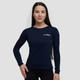 GymBeam Women‘s Basic Long Sleeve T-Shirt Navy - Rozmiar: XS | Kolor: Niebieski | Waga: 0,137 g · záber 1