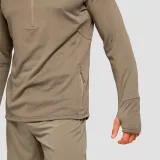 GymBeam Pulse 1/2 Zip Running Sweatshirt Vetiver - Rozmiar: M | Kolor: Zielony | Waga: 0,25 g | Opakowanie: 45 · záber 2