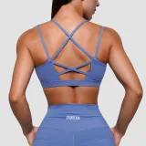 GymBeam FIT Sports Bra Steel Blue - Rozmiar: M | Kolor: Niebieski | Waga: 0,118 g | Opakowanie: 130 · záber 3