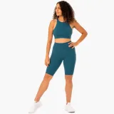 Ryderwear Women‘s Reset High Waisted Pocket Bike Shorts Teal - Rozmiar: XS | Pohlavie: Damskie | Vek: Dorośli | Waga: 0,15 g | Opakowanie: 40 · záber 5