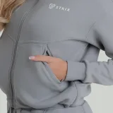 STRIX Women‘s ZOA Zip-Up Sweatshirt Smoke - Rozmiar: XS | Kolor: Szary | Waga: 0,5079 g | Opakowanie: 40 · záber 2