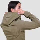 GymBeam Women‘s Pulse Running Jacket Vetiver - Rozmiar: M | Kolor: Zielony | Waga: 0,21 g | Opakowanie: 45 · záber 4