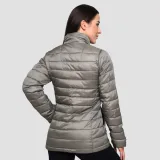 GymBeam Women‘s Puffer Jacket Vetiver/Black - Rozmiar: S | Kolor: Zielony | Waga: 0,47 g | Opakowanie: 20 · záber 3