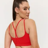 GymBeam BEAT Sports Bra Tangerine - Rozmiar: L | Kolor: Pomarańczowy | Waga: 0,11 g | Opakowanie: 20 · záber 4