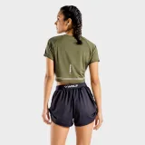 Damska koszulka Crop Top Flux Khaki - SQUATWOLF · záber 5