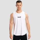 GymBeam Men‘s Combat Tank Top White - Rozmiar: M | Kolor: Biały | Waga: 0,176 g | Opakowanie: 100 · záber 1