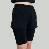 STRIX Women‘s ULTRA 2in1 Shorts Black - Rozmiar: XS | Kolor: Czarny | Waga: 0,17 g · záber 2