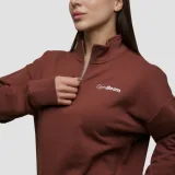 GymBeam Women‘s Agile 1/2 Zip Jumper Root - Rozmiar: XL | Kolor: Brązowy | Waga: 0,558 g · záber 2