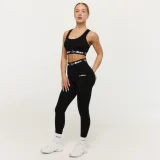 GymBeam Damskie legginsy Simple Black - Rozmiar: S | Kolor: Czarny | Waga: 0,19 g | Opakowanie: 90 · záber 5