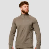 GymBeam Pulse 1/2 Zip Running Sweatshirt Vetiver - Rozmiar: M | Kolor: Zielony | Waga: 0,25 g | Opakowanie: 45 · záber 1