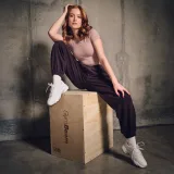 GymBeam Women‘s Aura Joggers Tee Brown - Rozmiar: S | Kolor: Brązowy | Waga: 0,6 g | Opakowanie: 22 · záber 2