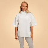 BeastPink Women‘s Bliss Oversized top Grey · záber 3