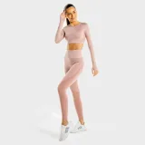 SQUATWOLF Women‘s Seamless Crop Top Marl rose gold - Rozmiar: M | Kolor: Różowy | Waga: 0,21 g | Opakowanie: 100 · záber 4