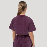 GymBeam Women‘s Abyss Cropped T-shirt Raisin - Rozmiar: L | Kolor: Fioletowy | Waga: 0,1593 g | Opakowanie: 118 · záber 4