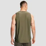 GymBeam Men‘s Combat Tank Top Olive Grey - Rozmiar: XXL | Kolor: Szary | Waga: 0,208 g | Opakowanie: 95 · záber 3