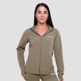 GymBeam Women‘s Pulse Running Jacket Vetiver - Rozmiar: M | Kolor: Zielony | Waga: 0,21 g | Opakowanie: 45 · záber 1