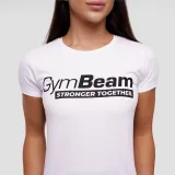 GymBeam Women‘s Stronger Together T-shirt White - Rozmiar: XXL | Kolor: Biały | Waga: 0,17 g | Opakowanie: 50 · záber 2