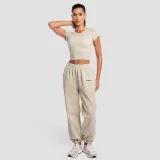 GymBeam Women‘s Aura Cropped T-Shirt Grey - Rozmiar: XL | Kolor: Szary | Waga: 0,183 g | Opakowanie: 80 · záber 5