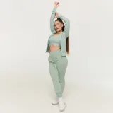 GymBeam Women‘s Limitless Joggers Eucalypt - Rozmiar: XL | Kolor: zelená | Grupa wiekowa: Dorośli | Płeć: Damskie · záber 5
