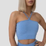 GymBeam FLO Sports Halter Bra Blue - Rozmiar: XL | Kolor: Niebieski | Waga: 0,17 g | Opakowanie: 50 · záber 2