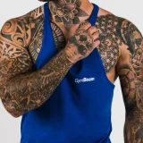 GymBeam Podkoszulek Stringer Dark Blue - Rozmiar: XXL | Waga: 0,16 g | Opakowanie: 250 · záber 2