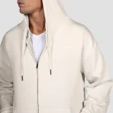 GymBeam Relay Zip Hoodie Pearl - Rozmiar: S | Kolor: Béžová | Waga: 0,60386 g | Opakowanie: 34 · záber 2